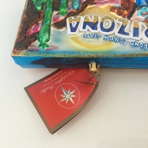 ✨NEW Rare Christopher Radko ARIZONA State Grand Canyon Handmade Glass Ornament ✨ - Picture 7 of 8